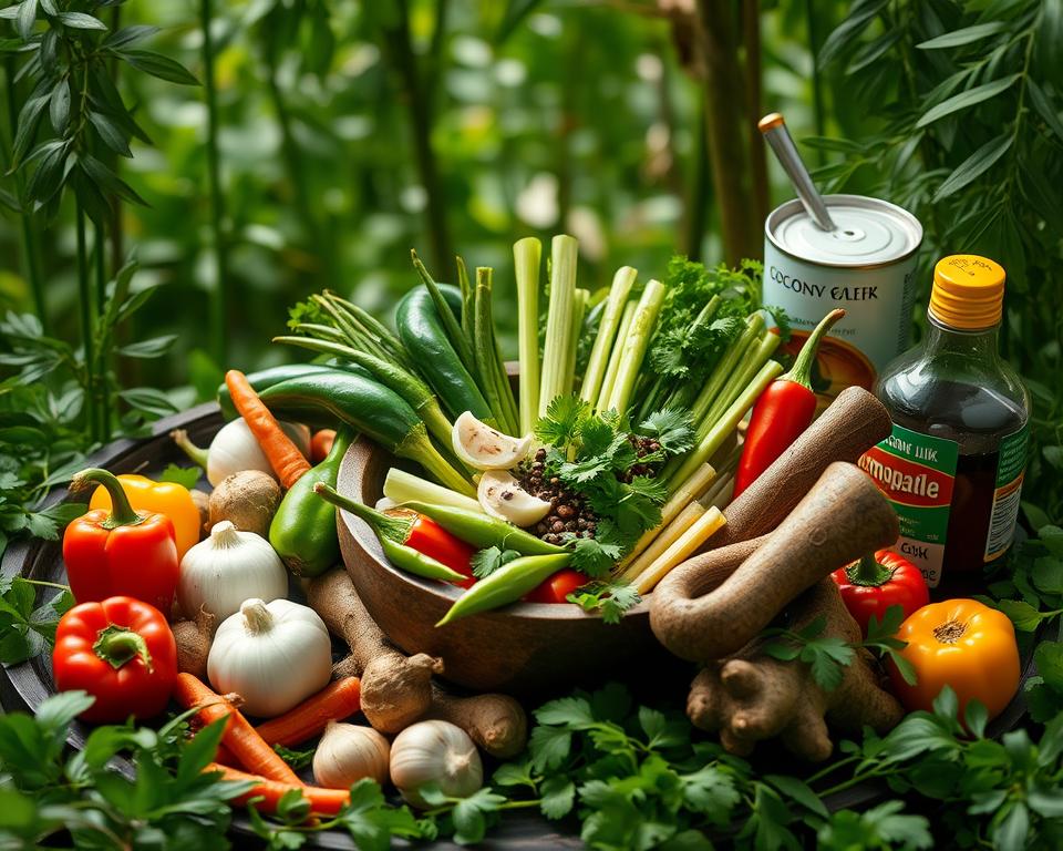 green curry ingredients